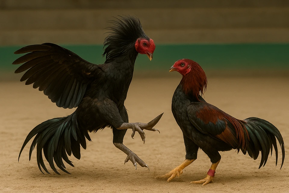 Gà cựa dao được kiểm tra kỹ càng trước khi thi đấu